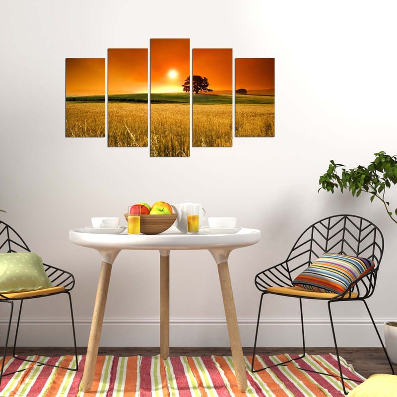 Dekorativ MDF-maling 5-Deler 20x60 cm - Flerfarget - Interiør - Maleri & posters - Lerretsbilder