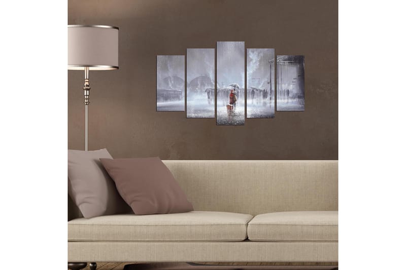 Dekorativ MDF-maling 5-Deler 20x60 cm - Flerfarget - Interiør - Maleri & posters - Lerretsbilder