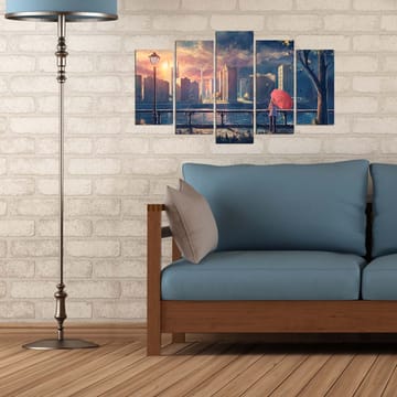 Dekorativ MDF-maling 5-Deler 20x60 cm - Flerfarget - Interiør - Maleri & posters - Lerretsbilder