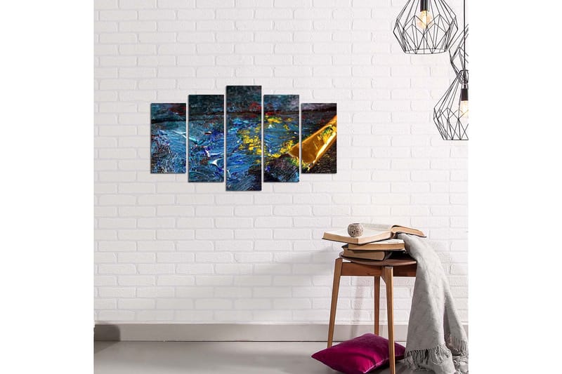 Dekorativ MDF-maling 5-Deler 20x60 cm - Flerfarget - Interiør - Maleri & posters - Lerretsbilder