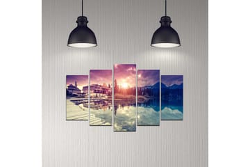 Dekorativ MDF-maling 5-Deler 20x60 cm - Flerfarget - Interiør - Maleri & posters - Lerretsbilder