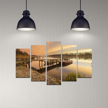 Dekorativ MDF-maling 5-Deler 20x60 cm - Flerfarget - Interiør - Maleri & posters - Lerretsbilder