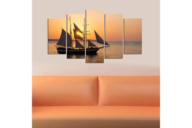 Dekorativ MDF-maling 5-Deler 20x60 cm - Flerfarget - Interiør - Maleri & posters - Lerretsbilder