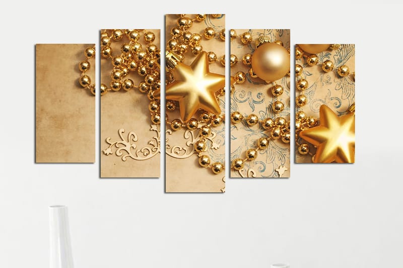 Dekorativ MDF-maling 5-Deler 20x60 cm - Flerfarget - Interiør - Maleri & posters - Lerretsbilder