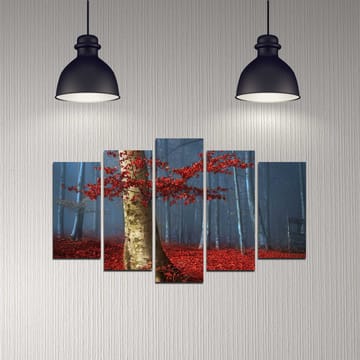Dekorativ MDF-maling 5-Deler 20x60 cm - Flerfarget - Interiør - Maleri & posters - Lerretsbilder