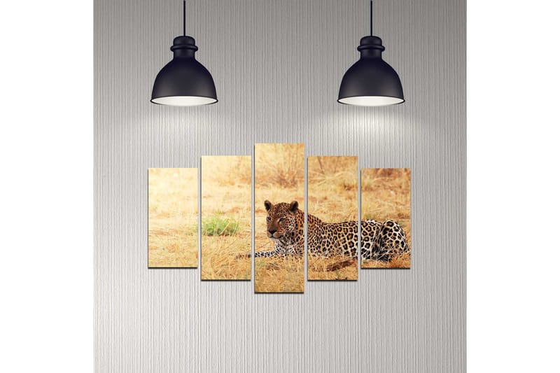 Dekorativ MDF-maling 5-Deler 20x60 cm - Flerfarget - Interiør - Maleri & posters - Lerretsbilder