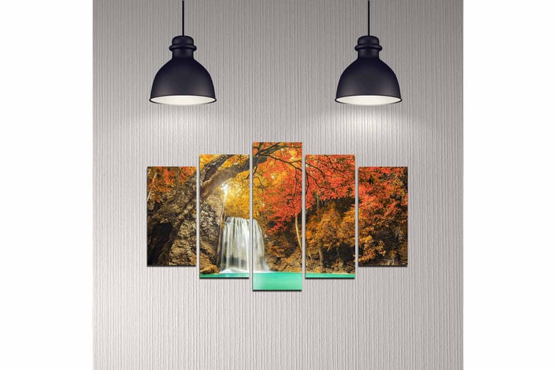 Dekorativ MDF-maling 5-Deler 20x60 cm - Flerfarget - Interiør - Maleri & posters - Lerretsbilder