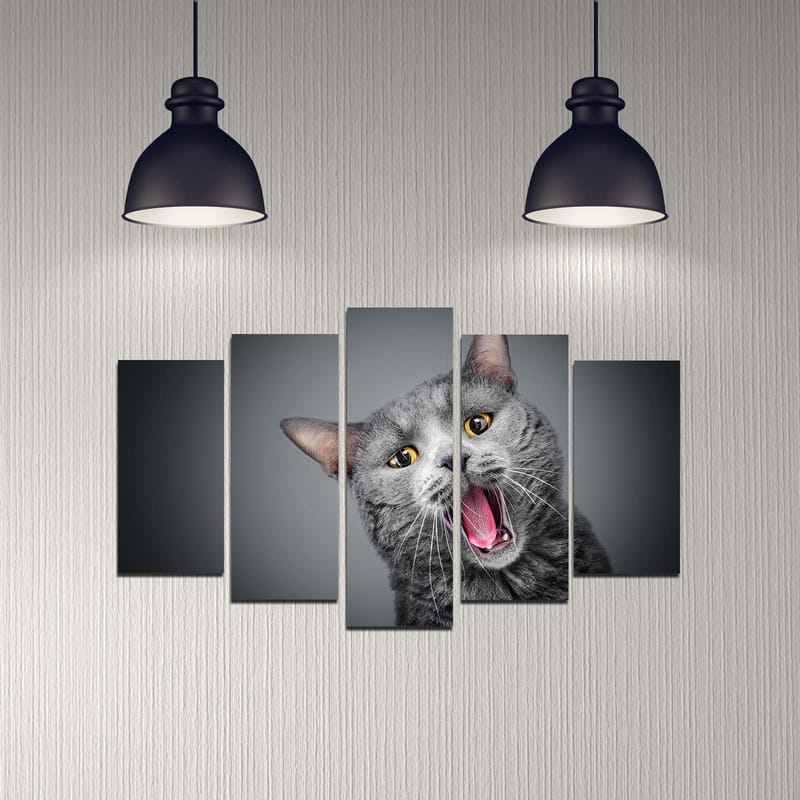 Dekorativ MDF-maling 5-Deler 20x60 cm - Flerfarget - Interiør - Maleri & posters - Lerretsbilder