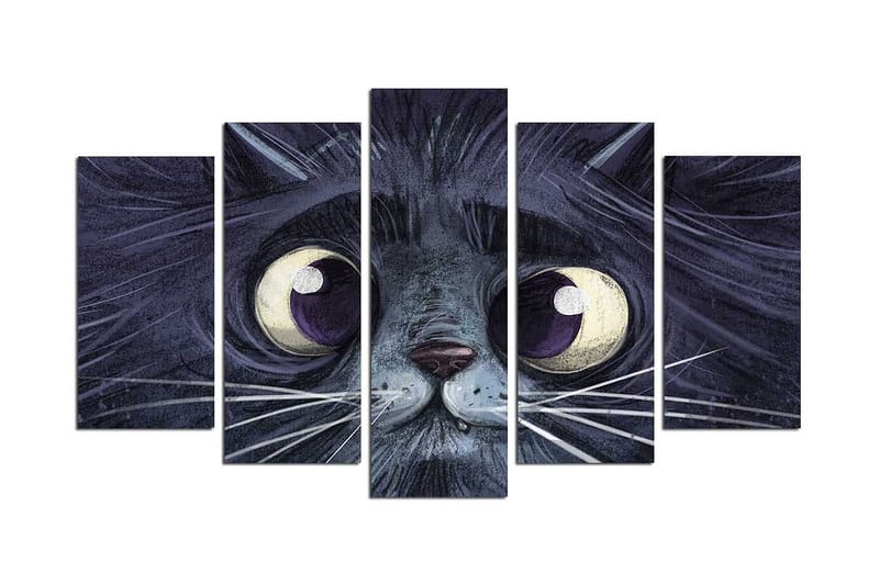 Dekorativ MDF-maling 5-Deler 20x60 cm - Flerfarget - Interiør - Maleri & posters - Lerretsbilder