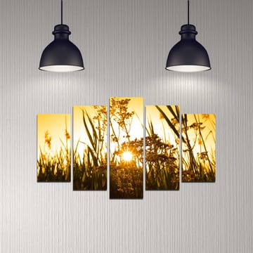 Dekorativ MDF-maling 5-Deler 20x60 cm - Flerfarget - Interiør - Maleri & posters - Lerretsbilder