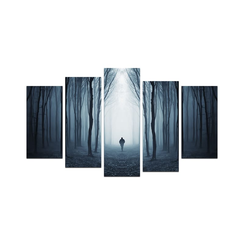 Dekorativ MDF-maling 5-Deler 20x60 cm - Flerfarget - Interiør - Maleri & posters - Lerretsbilder