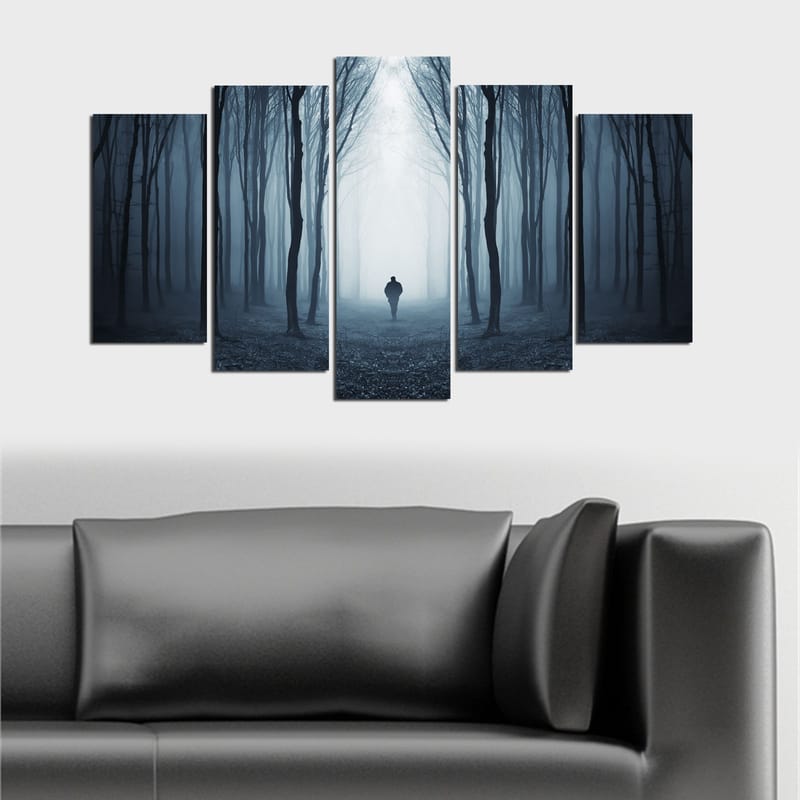 Dekorativ MDF-maling 5-Deler 20x60 cm - Flerfarget - Interiør - Maleri & posters - Lerretsbilder