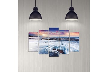 Dekorativ MDF-maling 5-Deler 20x60 cm - Flerfarget - Interiør - Maleri & posters - Lerretsbilder