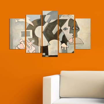 Dekorativ MDF-maling 5-Deler 20x60 cm - Flerfarget - Interiør - Maleri & posters - Lerretsbilder