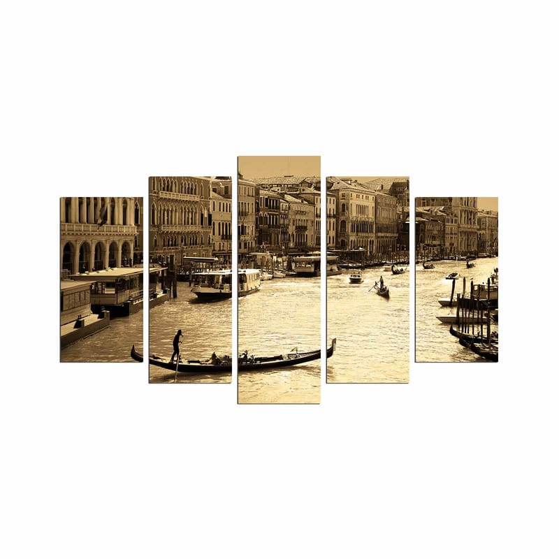 Dekorativ MDF-maling 5-Deler 20x60 cm, Flerfarget