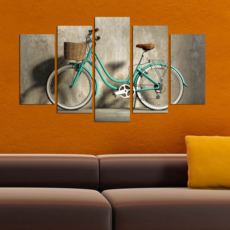 Dekorativ MDF-maling 5-Deler 20x60 cm - Flerfarget - Interiør - Maleri & posters - Lerretsbilder