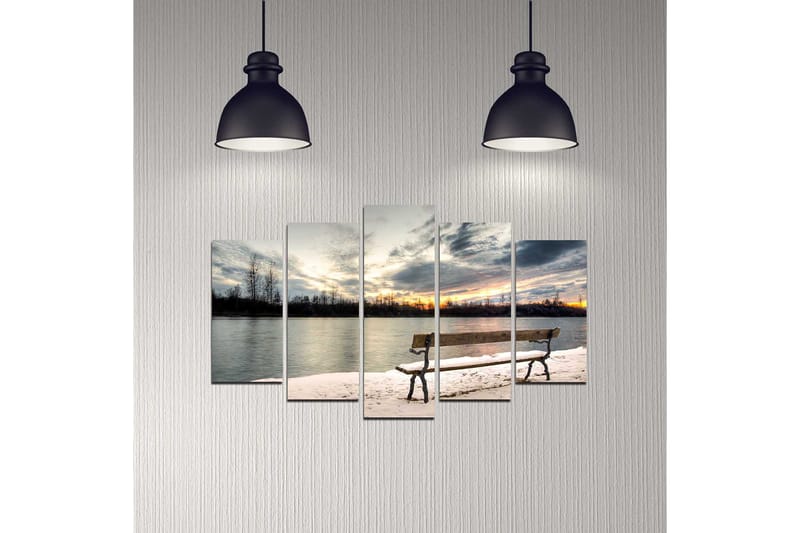 Dekorativ MDF-maling 5-Deler 20x60 cm - Flerfarget - Interiør - Maleri & posters - Lerretsbilder
