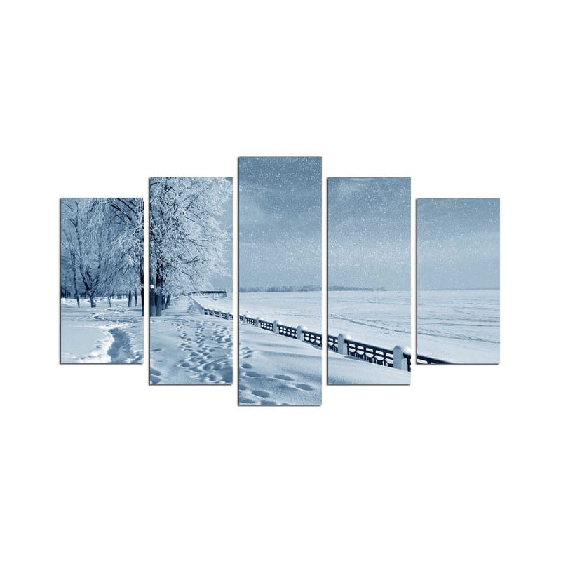 Dekorativ MDF-maling 5-Deler 20x60 cm - Flerfarget - Interiør - Maleri & posters - Lerretsbilder