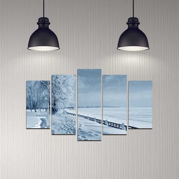 Dekorativ MDF-maling 5-Deler 20x60 cm - Flerfarget - Interiør - Maleri & posters - Lerretsbilder