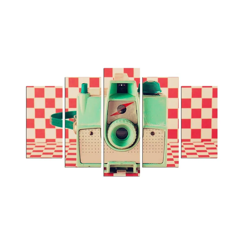 Dekorativ MDF-maling 5-Deler 20x60 cm, Flerfarget