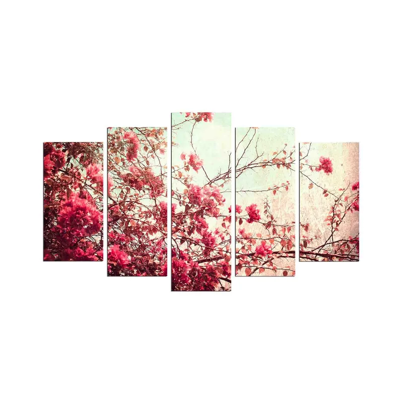 Dekorativ MDF-maling 5-Deler 20x60 cm, Flerfarget