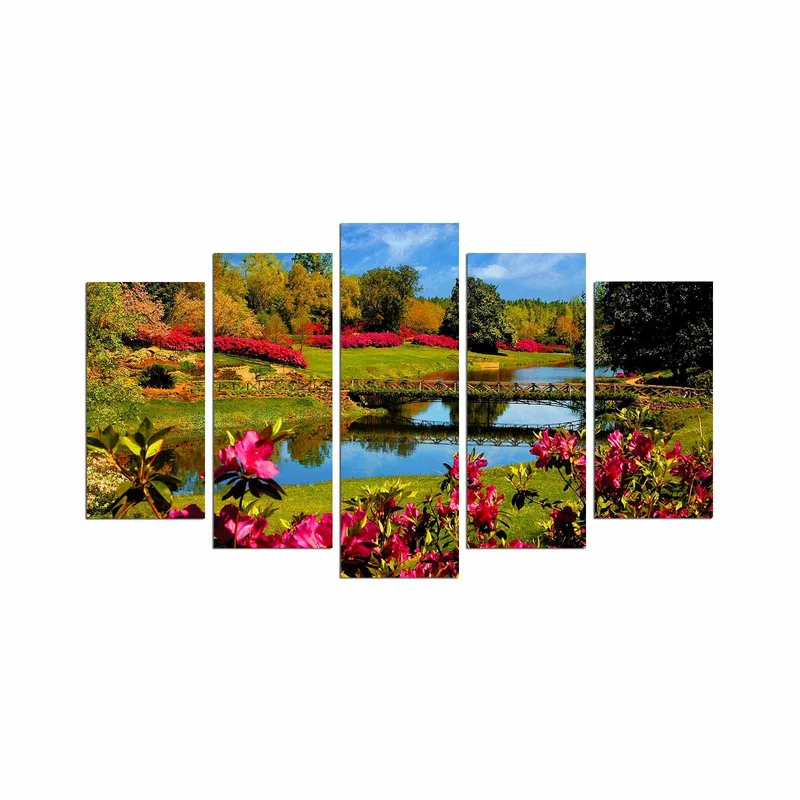 Dekorativ MDF-maling 5-Deler 20x60 cm, Flerfarget