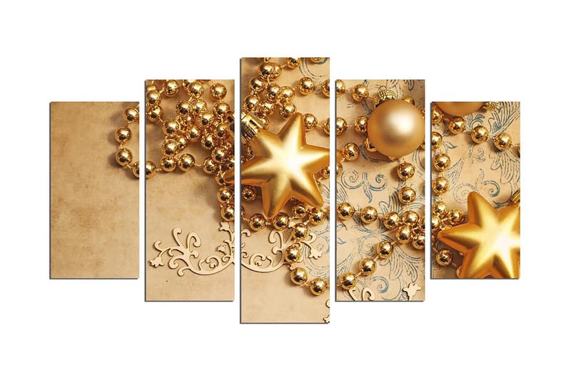 Dekorativ MDF-maling 5-Deler 20x60 cm, Flerfarget