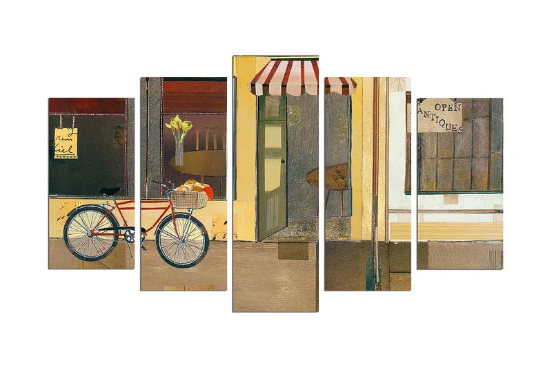 Dekorativ MDF-maling 5-Deler 20x60 cm, Flerfarget