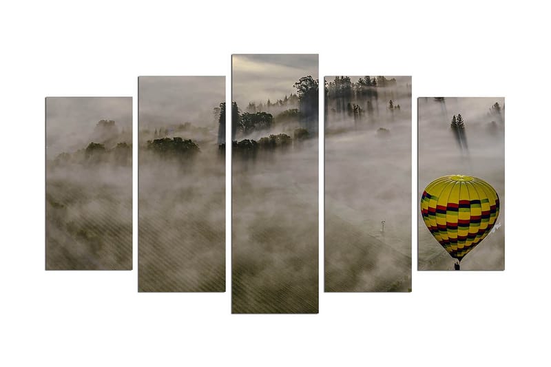 Dekorativ MDF-maling 5-Deler 20x60 cm, Flerfarget