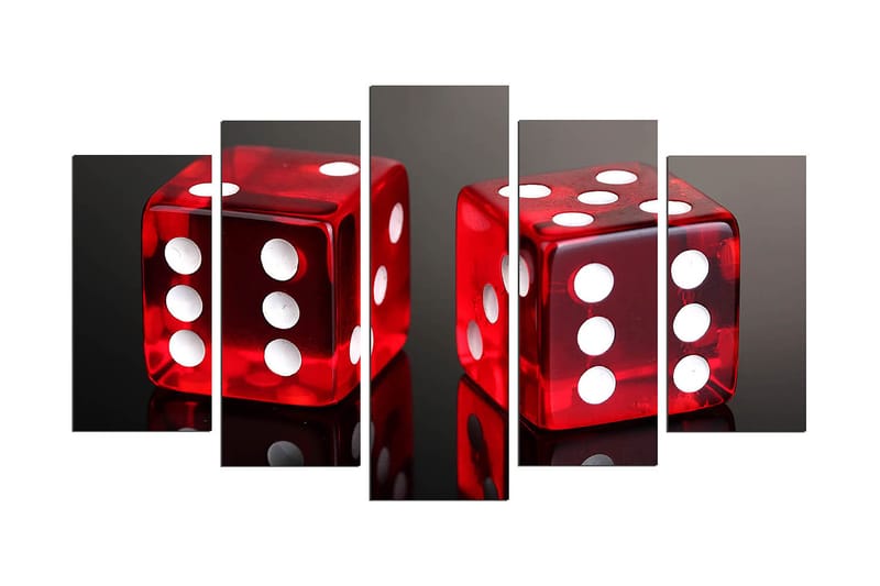 Dekorativ MDF-maling 5-Deler 20x60 cm, Flerfarget