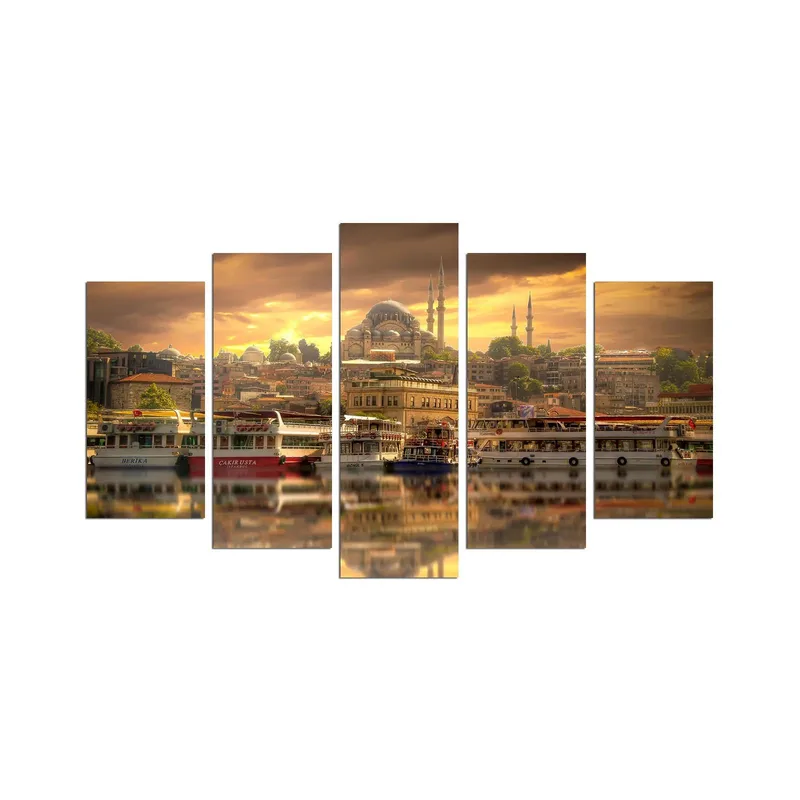 Dekorativ MDF-maling 5-Deler 20x60 cm, Flerfarget