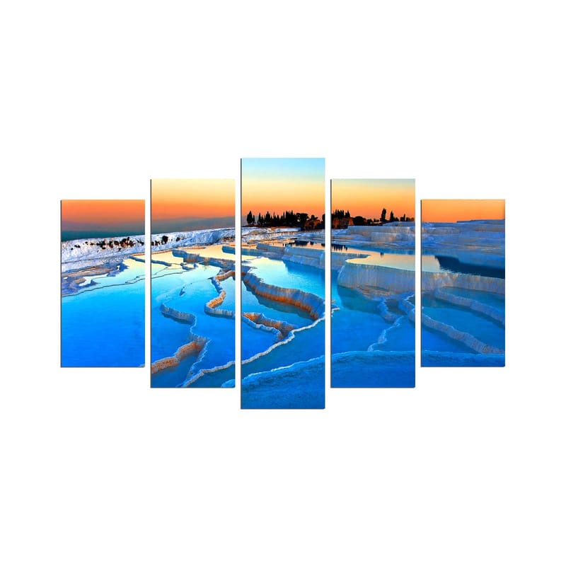 Dekorativ MDF-maling 5-Deler 20x60 cm, Flerfarget