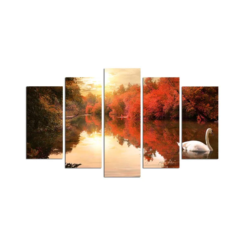 Dekorativ MDF-maling 5-Deler 20x60 cm, Flerfarget