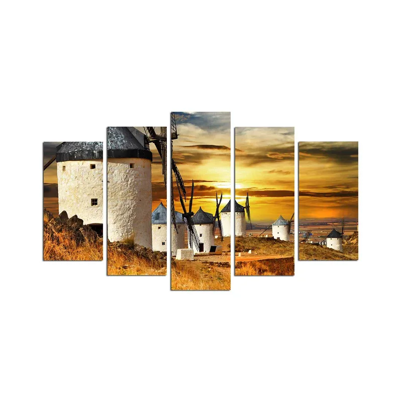 Dekorativ MDF-maling 5-Deler 20x60 cm, Flerfarget