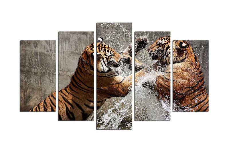 Dekorativ MDF-maling 5-Deler 20x60 cm, Flerfarget