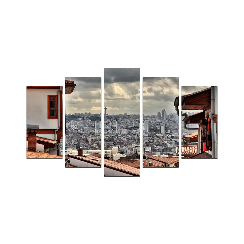 Dekorativ MDF-maling 5-Deler 20x60 cm, Flerfarget