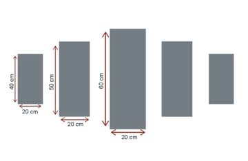 Dekorativ MDF-maling 5-Deler 20x60 cm - Flerfarget - Interiør - Maleri & posters - Lerretsbilder