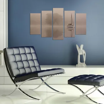 Dekorativ MDF-maling 5-Deler 20x60 cm - Flerfarget - Interiør - Maleri & posters - Lerretsbilder
