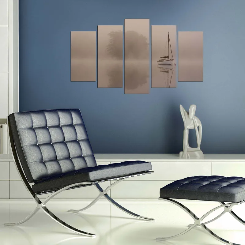 Dekorativ MDF-maling 5-Deler 20x60 cm - Flerfarget - Interiør - Maleri & posters - Lerretsbilder