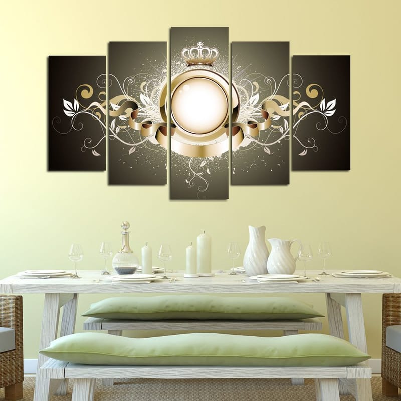 Dekorativ MDF-maling 5-Deler 20x60 cm - Flerfarget - Interiør - Maleri & posters - Lerretsbilder
