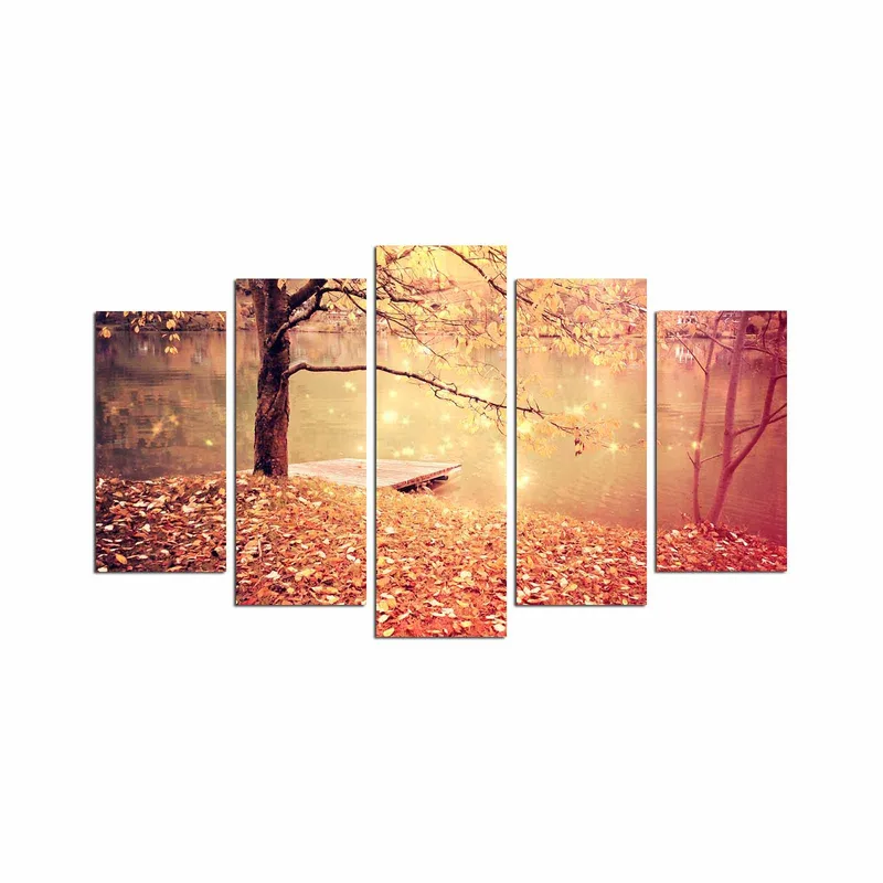 Dekorativ MDF-maling 5-Deler 20x60 cm, Flerfarget