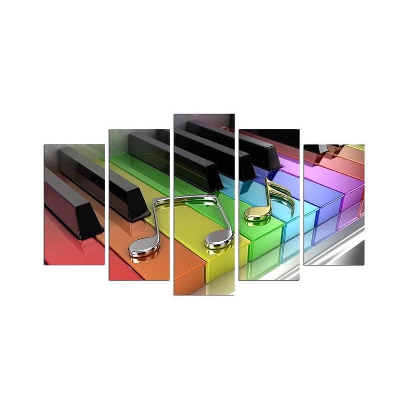 Dekorativ MDF-maling 5-Deler 20x60 cm, Flerfarget