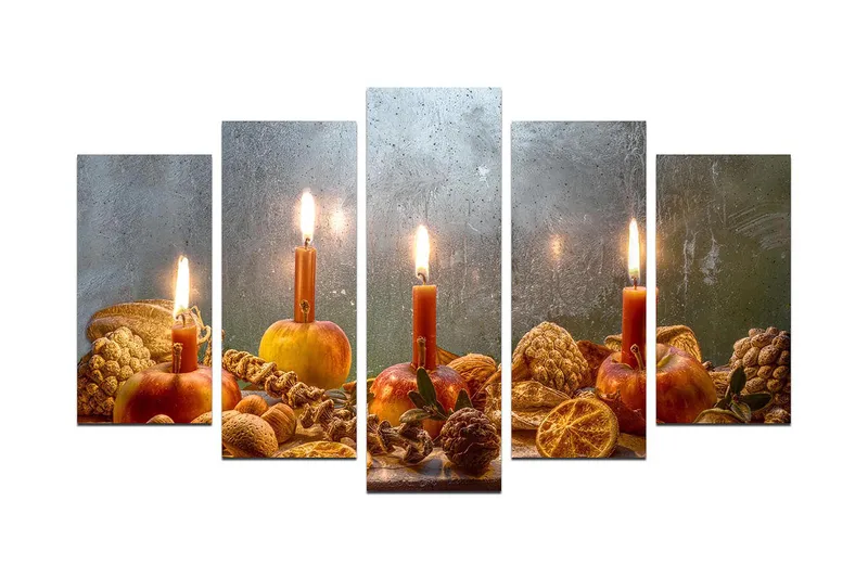 Dekorativ MDF-maling 5-Deler 20x60 cm, Flerfarget