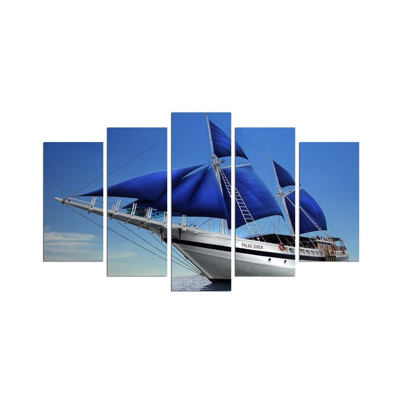 Dekorativ MDF-maling 5-Deler 20x60 cm, Flerfarget