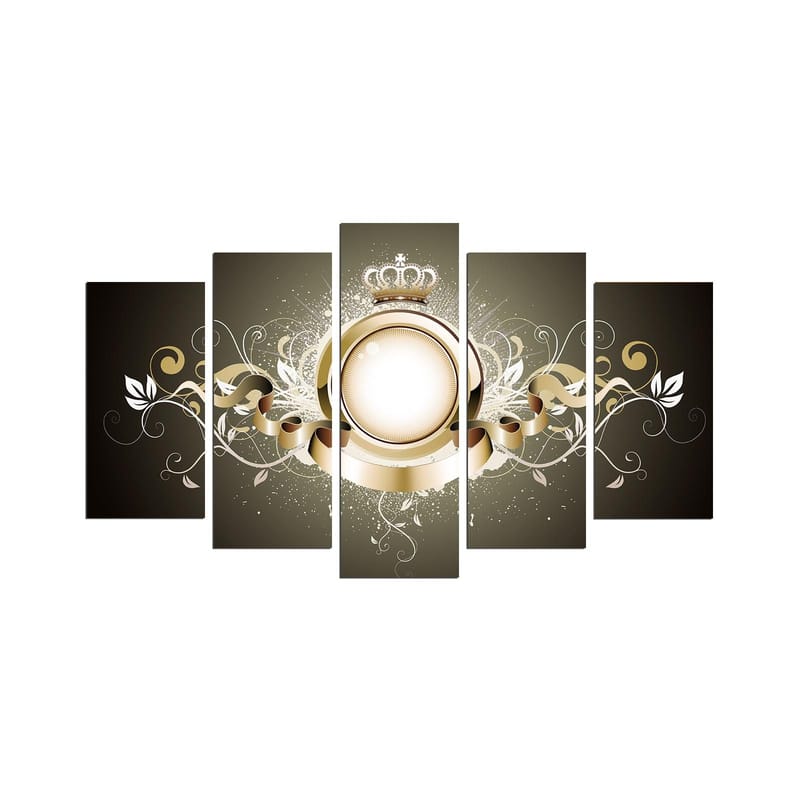 Dekorativ MDF-maling 5-Deler 20x60 cm, Flerfarget