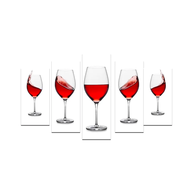 Dekorativ MDF-maling 5-Deler 20x60 cm, Flerfarget