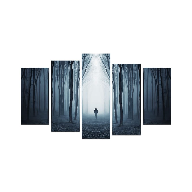 Dekorativ MDF-maling 5-Deler 20x60 cm, Flerfarget