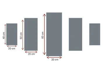 Dekorativ MDF-maling 5-Deler 20x60 cm - Flerfarget - Interiør - Maleri & posters - Lerretsbilder