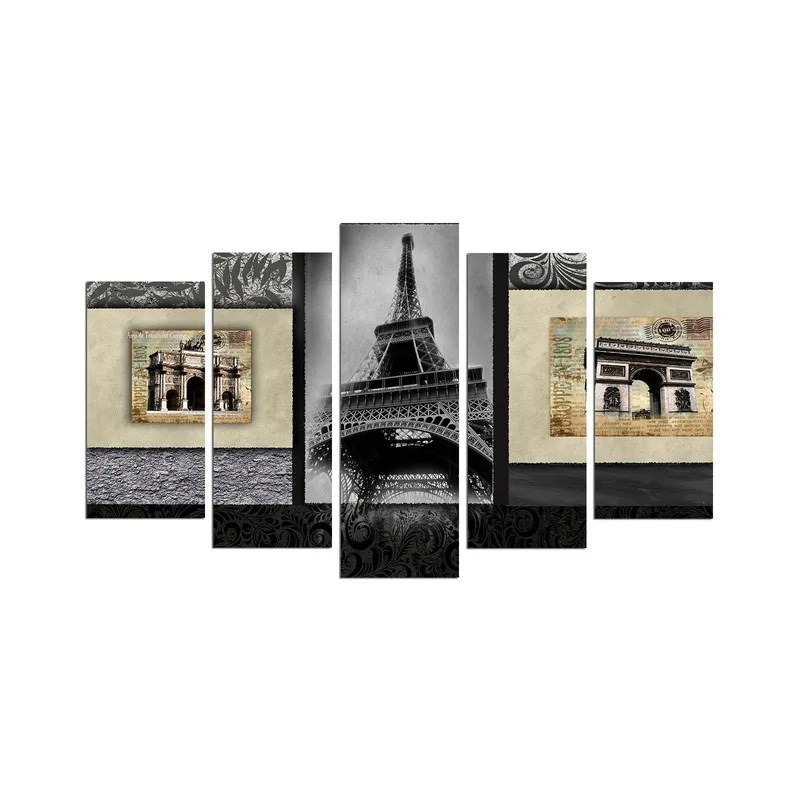 Dekorativ MDF-maling 5-Deler 20x60 cm, Flerfarget