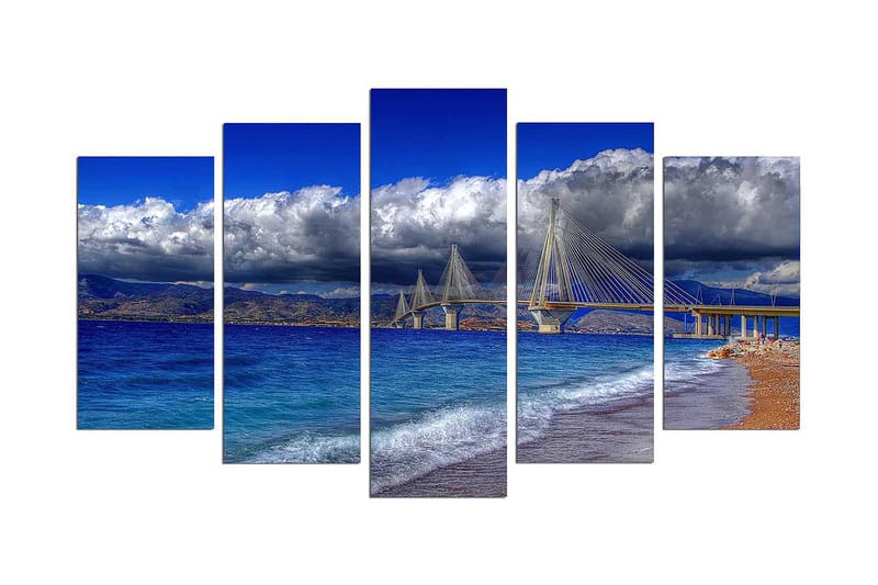 Dekorativ MDF-maling 5-Deler 20x60 cm, Flerfarget